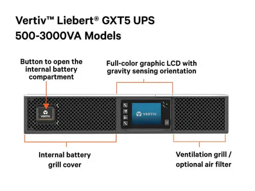 Liebert SAI GXT5  3000 VA/3000 W 230 V | Online rack/torre Energy Star - Imagen 7
