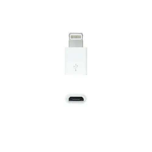 Adaptador Lightning a Micro USB, Lightning/M-Micro B/H Blanco - Imagen 1