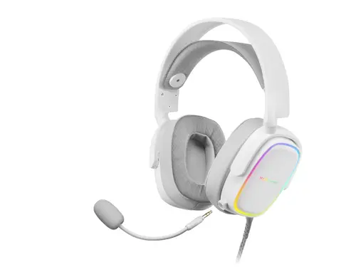 MHAX Blanco, Auriculares Gaming RGB, Micrófono Extraíble, HiFi, Compatibilidad Multiplataforma - Imagen 2