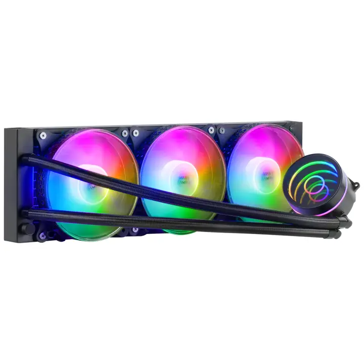 ML-ONE360, Refrigeración Líquida CPU, TDP 550 W, Espejo Infinito, 3 Ventiladores FRGB Silenciosos, Multisocket Universal, Negro