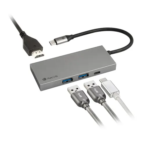 WONDER DOCK4 PRO Alámbrico USB 3.2 Gen 1 (3.1 Gen 1) Type-C Aluminio - Imagen 2