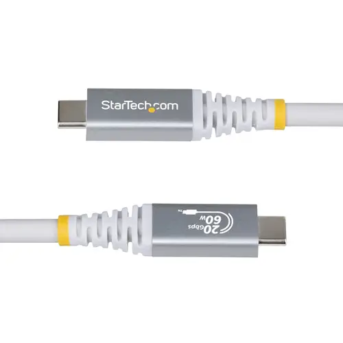 Cable USB4 3m - Cable USB-C Certificado USB-IF - 20Gbps - PD 240W EPR - 4K120 - DP 1.4 - Cable USB Tipo C - Recubrimiento de TPE - Blanco - Imagen 3