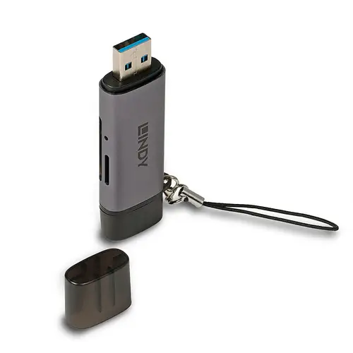 43335 lector de tarjeta USB 3.2 Gen 1 (3.1 Gen 1) Type-A/Type-C Negro, Gris - Imagen 3
