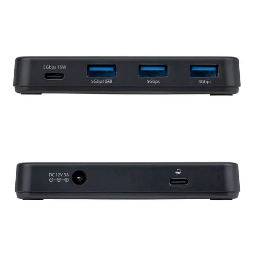 Hub USB-C y Tipo A de 4 Puertos - Ladrón USB de 5Gbps - Autoalimentado - Con Cable Host Tipo C y USB-A - 1x USB-C y 3x USB-A (1x BC 1.2) - Adaptador de Corriente de 36W - Mac/Windows - Imagen 2