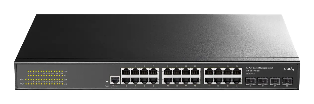 GS2024S2 switch Gestionado L2/L3 Gigabit Ethernet (10/100/1000) 1U Negro