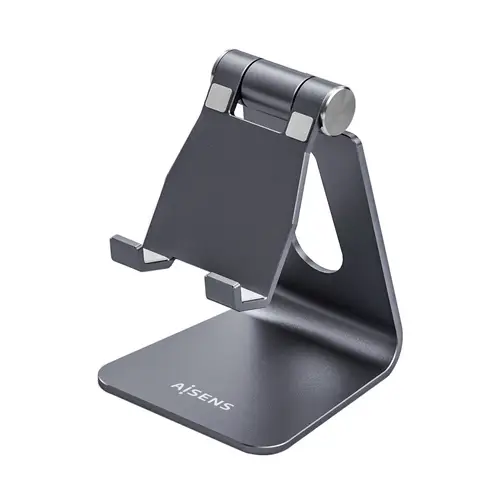 Soporte De Sobremesa Tamaño M Ajustable (1 Pivote) Para Movil / Tablet, Gris - Imagen 1