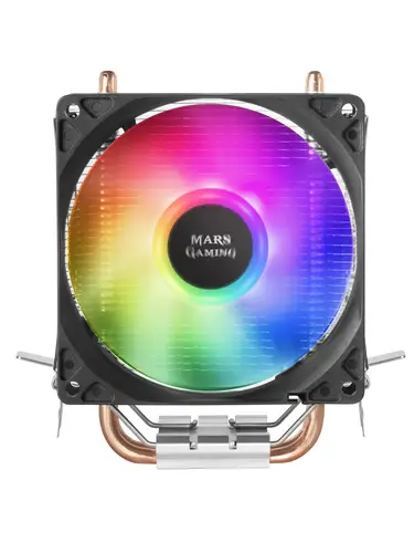MCPUARGB, Disipador CPU RGB, 2 Heatpipes HCT, TDP 130W, Silencioso, PWM - Imagen 2