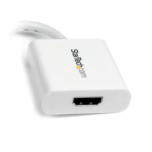 Adaptador Conversor de Vídeo Mini DisplayPort DP a HDMI - 1920x1200 - Pasivo - Blanco - Imagen 2