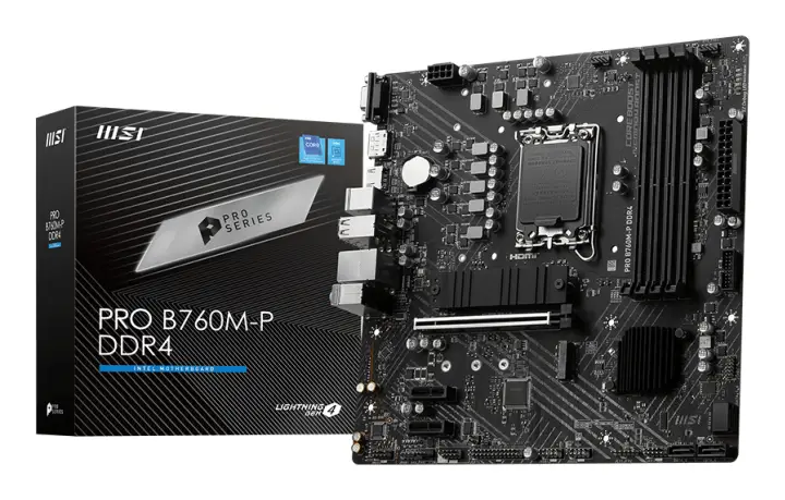 PRO B760M-P DDR4 placa base Intel B760 LGA 1700 micro ATX
