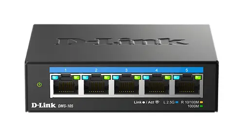 DMS-105 No administrado L2 2.5G Ethernet (100/1000/2500) Negro - Imagen 3