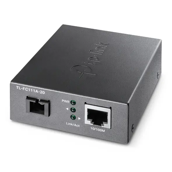 TL-FC111A-20 convertidor de medio 100 Mbit/s Monomodo Negro