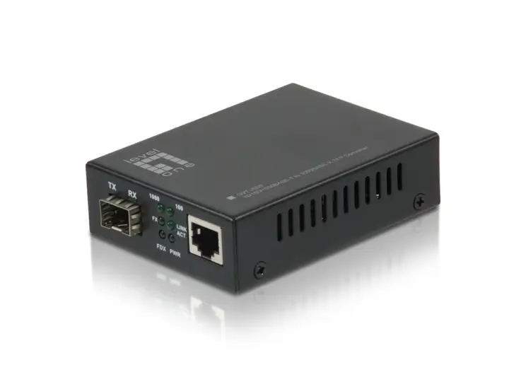 GVT-2000 convertidor de medio 1000 Mbit/s Multimodo Negro