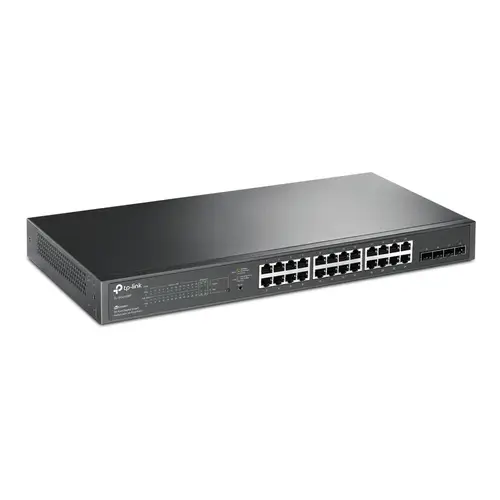 JetStream TL-SG2428P switch Gestionado L2/L2+ Gigabit Ethernet (10/100/1000) Energía sobre Ethernet (PoE) 1U Negro - Imagen 1