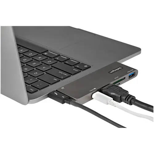 Adaptador Multipuertos USB C para MacBook Pro/Air - Docking Station USB Tipo C a HDMI 4K - con PD de 100W Pass-through - Lector de Tarjetas SD MicroSD - Hub Ladrón USB 3.0 de 2 Puertos - Imagen 13