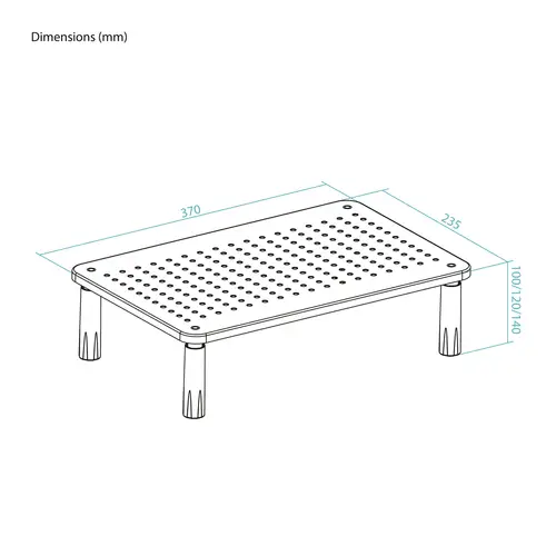 Soporte Elevador Multiusos para Monitor/Portátil, Negro - Imagen 6