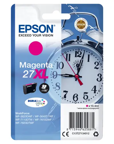 Alarm clock Singlepack Magenta 27XL DURABrite Ultra Ink - Imagen 1