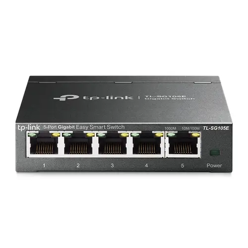 TL-SG105E switch Gestionado L2 Gigabit Ethernet (10/100/1000) Negro - Imagen 1