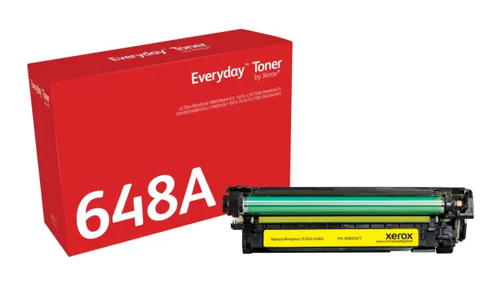 Everyday El tóner Everyday Amarillo de Xerox es compatible con HP 648A (CE262A), Capacidad estándar