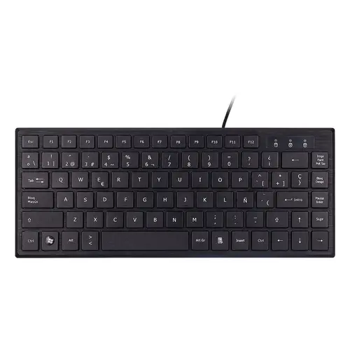 KB 302 Mini teclado Oficina USB QWERTY Negro - Imagen 1