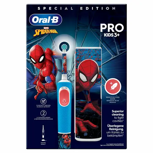 Vitality Pro Kids Spiderman Niño Cepillo dental oscilante Azul, Rojo - Imagen 2