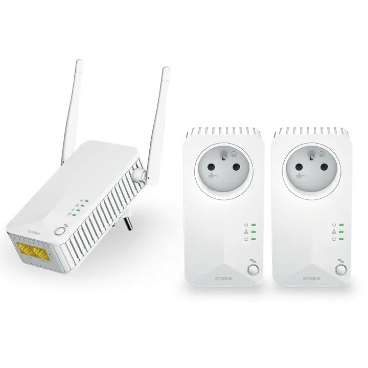 Powerline WiFi 600 Triple Pack V2 600 Mbit/s Ethernet Blanco 3 pi..