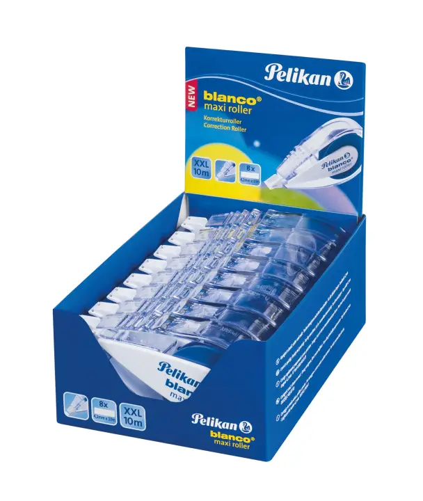 blanco Maxi corrección de películo/cinta 10 m Azul, Transparent..