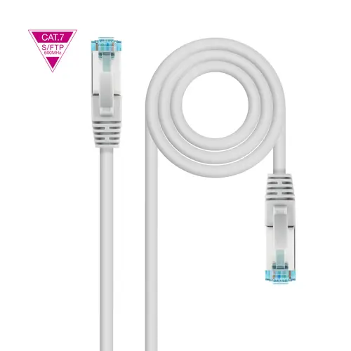 Cable de Red Latiguillo Cat.7 600MHZ LSZH SFTP PIMF AWG26, Gris, 25 cm - Imagen 1