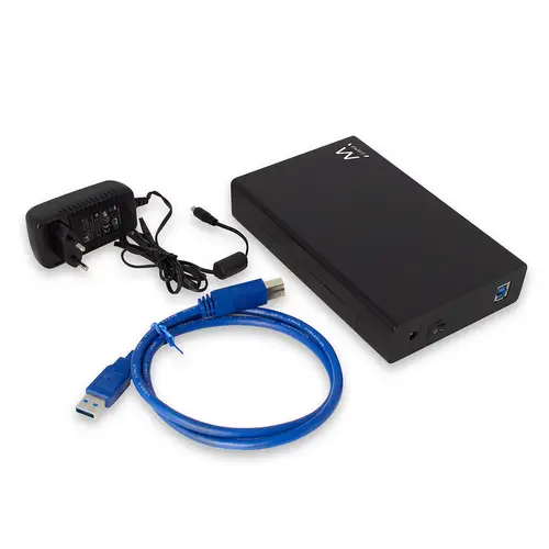 EW7056 caja para disco duro externo Caja de disco duro (HDD) Negro 3.5" - Imagen 3
