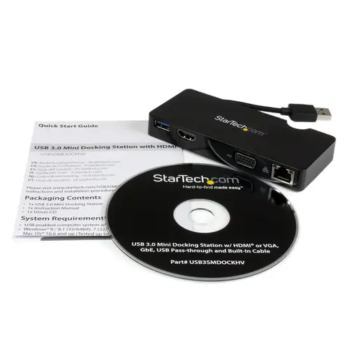 Replicador de Puertos USB 3.0 de Viajes con HDMI o VGA - Docking Station para Portátil - Imagen 4