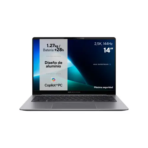 ExpertBook P5405CSA-NZ0154X - Ordenador Portátil 14" WQXGA (Intel Core Ultra 5 226V, 16GB RAM, 512GB SSD, Arc Graphics 130V, Windows 11 Pro) Gris - Teclado QWERTY español - Imagen 2