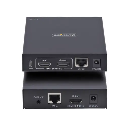Extensor KVM HDMI 4K 60Hz por Redes Ethernet IP - Alargador KVM HDMI y USB por Ethernet - Sin Controladores - Juego Transmisor/Receptor - AVoIP - Incluye Elementos de Montaje - Imagen 4