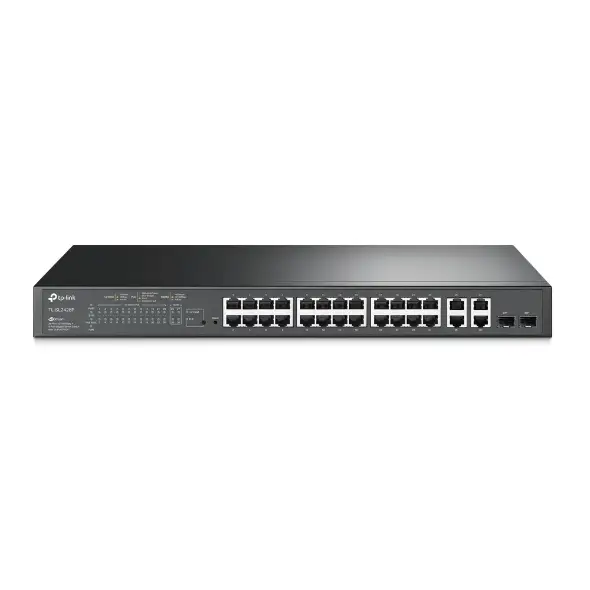 JetStream TL-SL2428P switch Gestionado L2 Fast Ethernet (10/100) Energía sobre Ethernet (PoE) 1U Negro