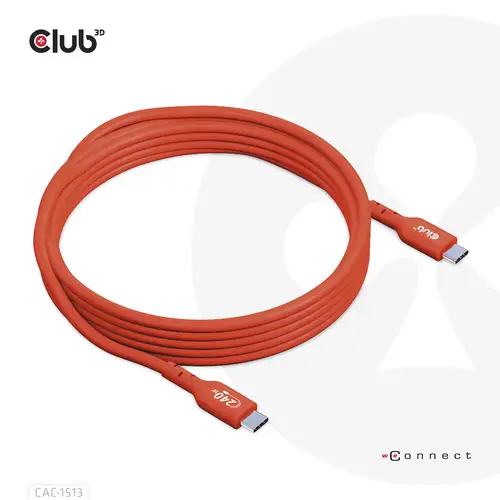 Cable certificado USB2 tipo C bidireccional USB-IF Datos 480 Mb, PD 240 W (48 V/5 A) EPR M/M 3 m/9,84 pies - Imagen 1