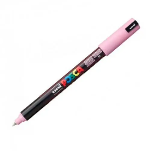 UNIBALL MARCADOR POSCA PC-1MR NO PERMANENTE PUNTA EXTRAFINA 0.7MM  ROSA CLARO