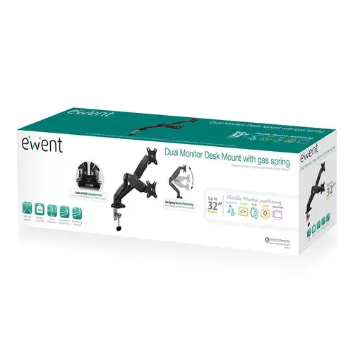 EW1516 soporte para monitor 81,3 cm (32") Negro Escritorio - Imagen 4
