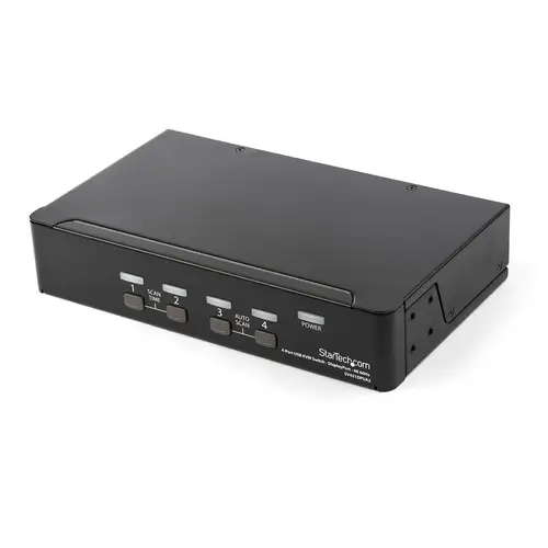 Switch Conmutador KVM de 4 Puertos DisplayPort - 4K 60Hz - para Una Pantalla - Switch KVM de 4 Puertos DP 1.2 con Hub Ladrón USB 2.0 y Audio - Dell, HP, Apple - TAA - Imagen 1
