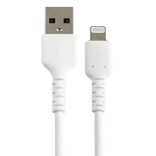 Cable Resistente USB-A a Lightning de 15 cm Blanco - Cable de Sincronización y Carga USB Tipo A a Lightning con Fibra de Aramida Resistente - Certificado MFi de Apple - para iPad/iPhone 12 - Imagen 5