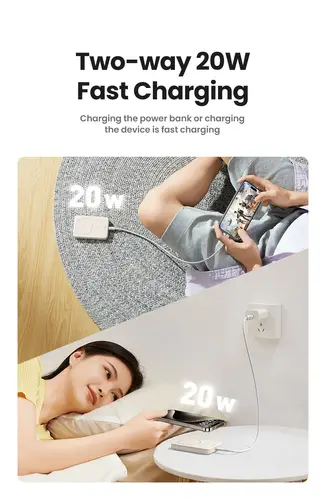 25208 batería externa 10000 mAh Cargador inalámbrico Beige - Imagen 10