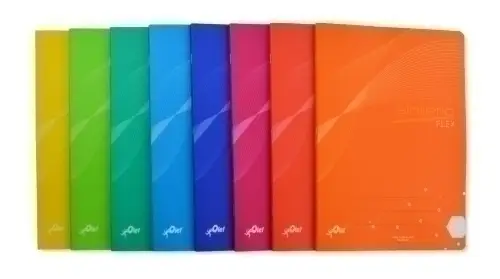 LIBRETA OLEF PP A5+ 48h LISO 90g COL.(8) - Pack de 6 unidades