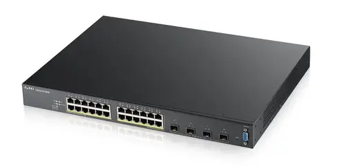 XGS2210-28HP Gestionado L2 Gigabit Ethernet (10/100/1000) Energía sobre Ethernet (PoE) 1U Negro - Imagen 1