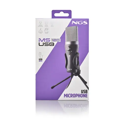MS120 USB Negro Micrófono para crear podcasts - Imagen 8