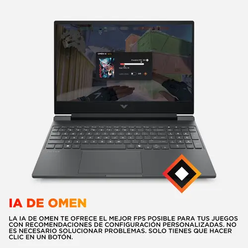 15-fb3712ns Copilot+ PC AMD Ryzen 7 8845HS Portátil 39,6 cm (15.6") Full HD 16 GB DDR4-SDRAM 1 TB SSD NVIDIA GeForce RTX 4050 Wi-Fi 6 (802.11ax) FreeDOS AI PC Negro - Imagen 8