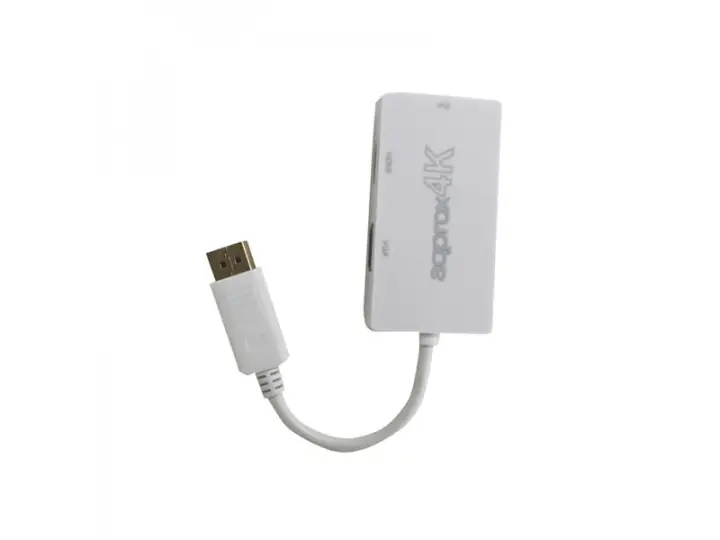 appC37 DisplayPort VGA + HDMI + DVI Blanco