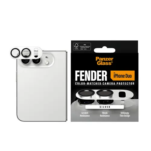® Fender Camera Lens Protector Silver iPhone Duo Protector de pantalla Apple 1 pieza(s) - Imagen 2