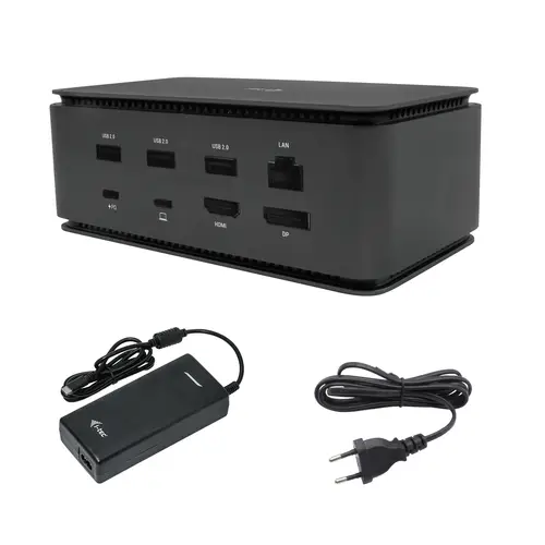Metal USB4 Docking station Dual 4K HDMI DP with Power Delivery 80 W + Universal Charger 100 W - Imagen 1