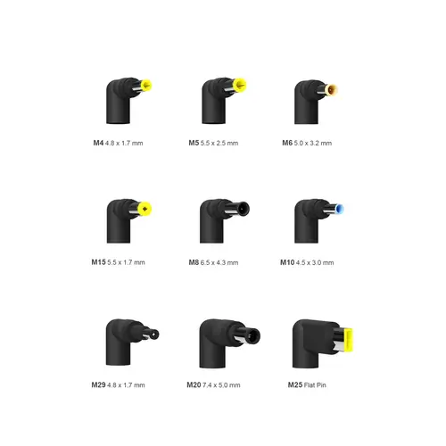 Cargador 65 W Automatico Universal Multitension Para Portatil Con 9 Conectores + USB-A QC.3.0 - Imagen 3