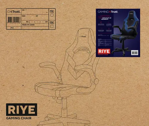 GXT 703B RIYE Silla para videojuegos universal Negro, Azul - Imagen 7