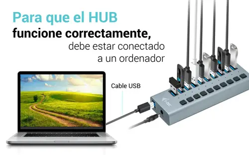 USB 3.0 Charging HUB 10 port + Power Adapter 48 W - Imagen 9