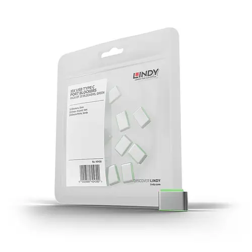 40438 bloqueador de puerto USB Tipo C Verde 10 pieza(s) - Imagen 1