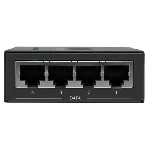 Inyector de Alimentación PoE Power over Ethernet Midspan 4 Puertos Gigabit RJ45 de Pared - 802.3 at af - Imagen 4